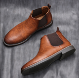 Klassische chelsea-stiefel für herren – Hellbraun