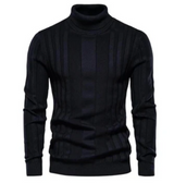 Xavier schmal geschnittener rollkragenpullover – Schwarz
