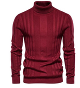 Xavier schmal geschnittener rollkragenpullover – Wein