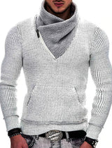 Elijah – modischer strickpullover im harajuku-stil für herren – Weiß