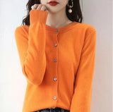 Evelyn – dünne strickjacke für den frühling – Orange