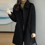 Lorilee - eleganter wintermantel – Schwarz