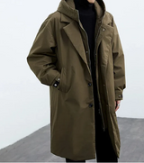Trenchcoat - mit kapuze und knopfverschluss für herren – Braun