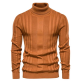 Xavier schmal geschnittener rollkragenpullover – Braun
