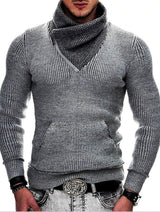 Elijah – modischer strickpullover im harajuku-stil für herren – Grau