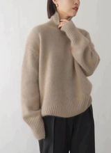Sonja - Kaschmir-rollkragenpullover – Beige