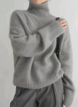 Sonja - Kaschmir-rollkragenpullover – Grau