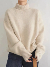 Sonja - Kaschmir-rollkragenpullover – Khaki