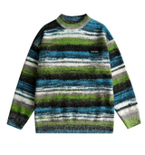 Damenpullover – im angesagten vintage-azteken-design – Grün