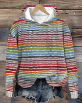 Kapuzenpullover mit mehrfarbigen und langen armeln – Mehrfarbig