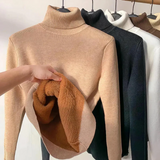 Isabella – eleganter rollkragenpullover für damen – Beige