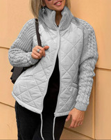 Tess – luxuriöse wattierte jacke – Grau