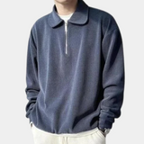 Bequemer, lockerer pullover für herren – Marineblau