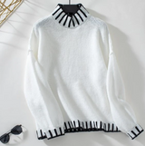 Zyria – gestrickter rollkragenpullover – Weiß