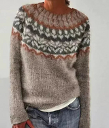 Modischer strickpullover – Braun