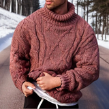 Warmer strickpullover für herren – bequem und vielseitig – Rosa