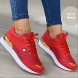 Sheira | orthopädische damen-sneaker – Rot mit Herz