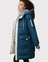 Alessia | kuschelige, wintergefütterte parka-damenjacke – Blau