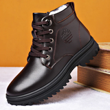 Winterstiefel - warme, wasserdichte herrenstiefel aus leder – Braun