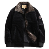 Brovade - stylische winter-cordjacke für herren – Schwarz