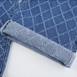 Luca - rautenförmige jeans mit hoher taille – Blau