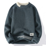 Weicher strickpullover für herren – Grau