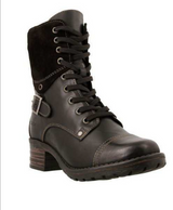 Emma - Wilde Retro-Motorradstiefel mit dicker Sohle – Grün