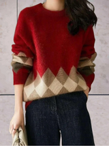 Seraphine - damen kaschmir-pullover – Rot