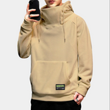 Warmer, großer kapuzenpullover für herren – Khaki