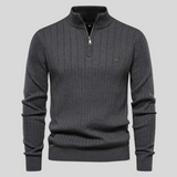 Lipeson - modischer pullover mit reißverschluss – Grau