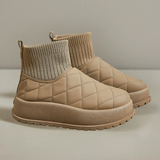 Celesse – vielseitige gepolsterte schneestiefel für damen – Khaki