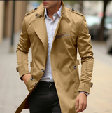 Eleganter frühlings-trenchcoat für männer - justus – Braun