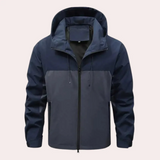 Lässige windjacke mit kapuze für herren – Marineblau