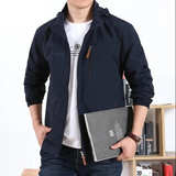 Herrenjacken im wind- und wasserdichten military-stil – Marineblau