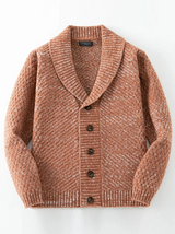 Retro-strickpullover für herren mit charm-detail – Braun
