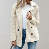 Lanaia – warme und flauschige damenjacke – Weiß
