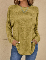 Audrey - lässiger pullover mit textur – Grün