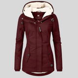 Luna - wasserdichte, isolierte damenjacke – Burgundirod