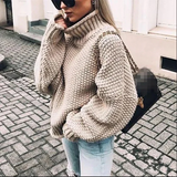 Dicker Brooke-Pullover für Damen – Khaki