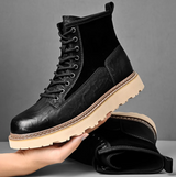 Gascon – stilvolle hohe stiefel für herren – Schwarz