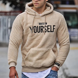 Oliver – plüsch-hoodie für herren – Beige