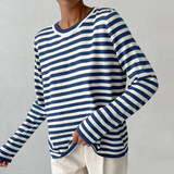 Gestreiftes langarmshirt von nachsommer – Blau