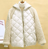 Quinne – damenmantel aus lammwolle – Beige