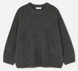 Violett - kuscheliger, herbstlich warmer damenpullover – Grau