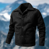 Tibor - luxuriöse warme herrenjacke – Schwarz