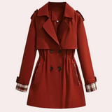 Stylischer trenchcoat für damen – Rot