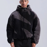Anton - Warme Lammwolljacke mit Reißverschluss – Schwarz