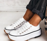 Jenna orthopädische plateauschuhe – Weiß