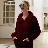 Unjust – gestrickter winterpullover für damen – lässig und warm – Rot