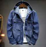Jacques | vintage herrenjacke mit kapuze – Blau